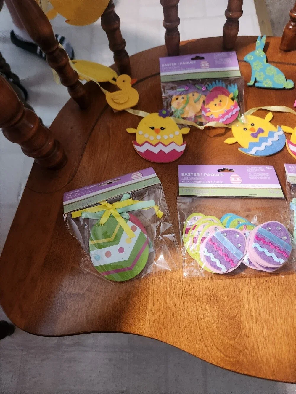 Colorful Easter Felt Banner and Egg Ornaments - Multi-Color